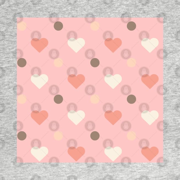 Cute Pink Love Pattern Seamless Doodle by moonquarius